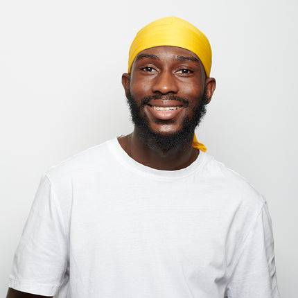 Durag en Velours Jaune