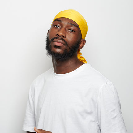 Durag en Velours Jaune