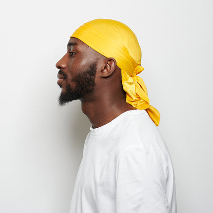 Durag en Velours Jaune