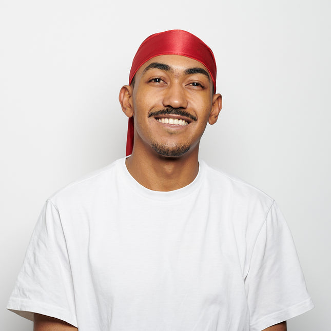 Durag en Soie Rouge