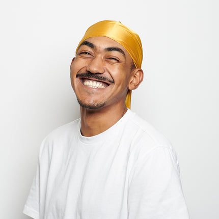 Durag en soie doré