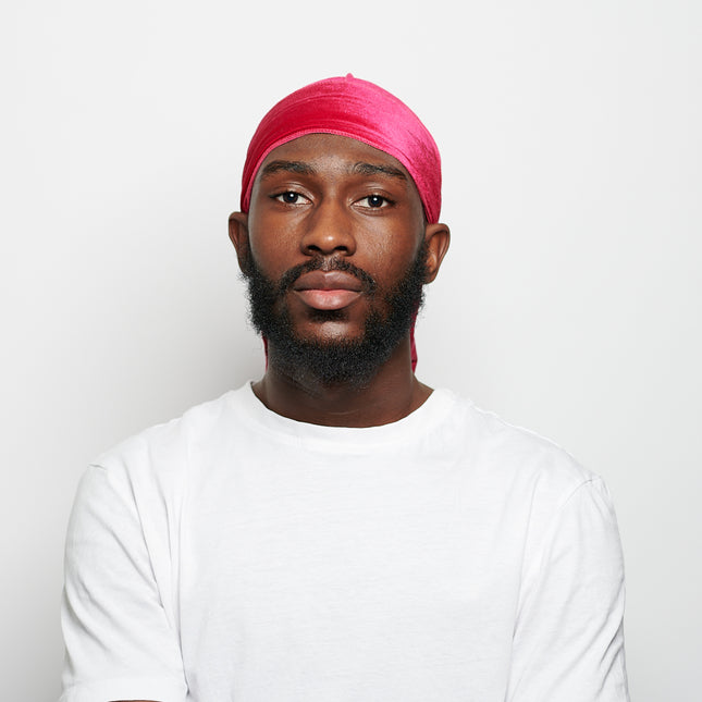 Durag en Velours rose