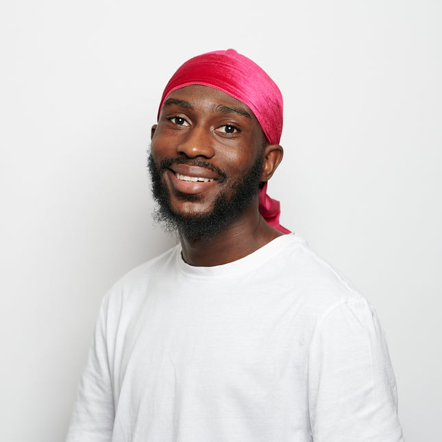 Durag en Velours rose