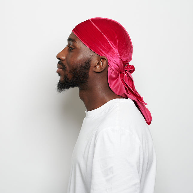 Durag en Velours rose