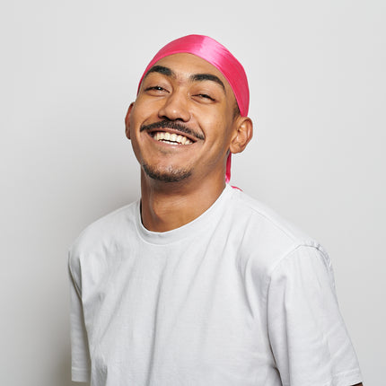 Durag en satin rose