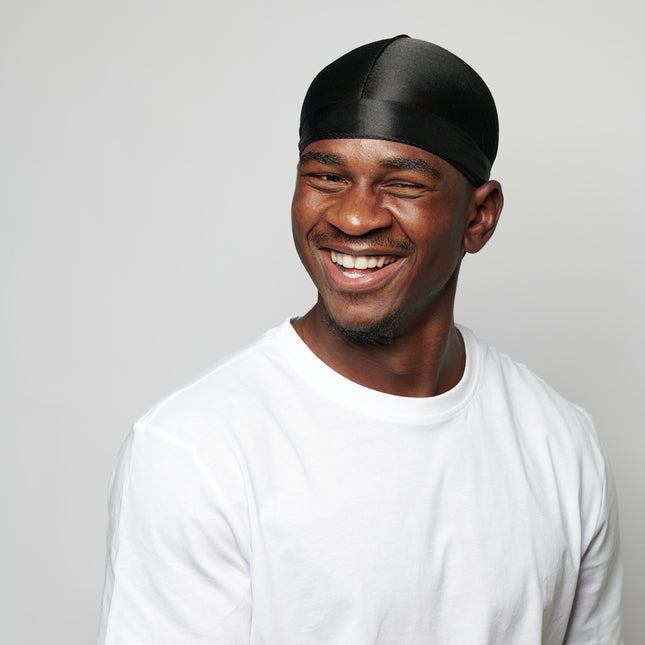 Durag en satin noir