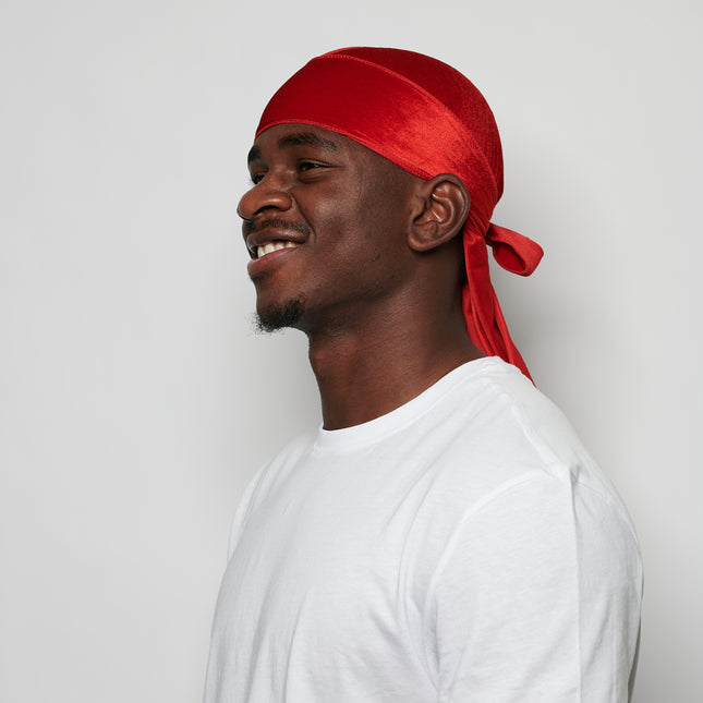 Durag en Velours Rouge