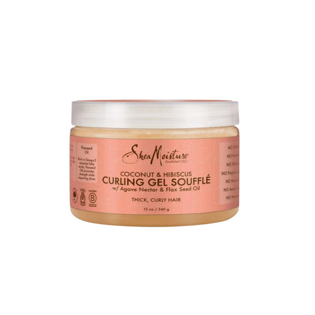 SHEA MOISTURE Puff de gel de ondulação de coco e hibisco