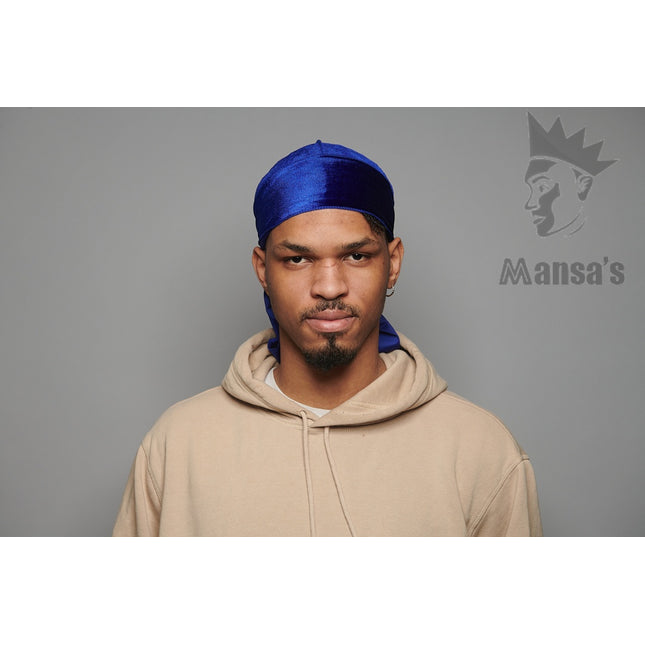 Durag en Velours Bleu de Mansa's Fashion & Clothing