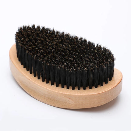 Cepillo de madera curvo para 360 Waves & Durag satinado negro