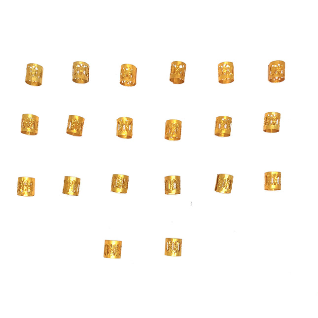 20 joias de ouro para tranças/dreadlocks