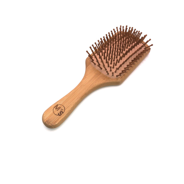 Brosse à cheveux en bois bambou antistatique