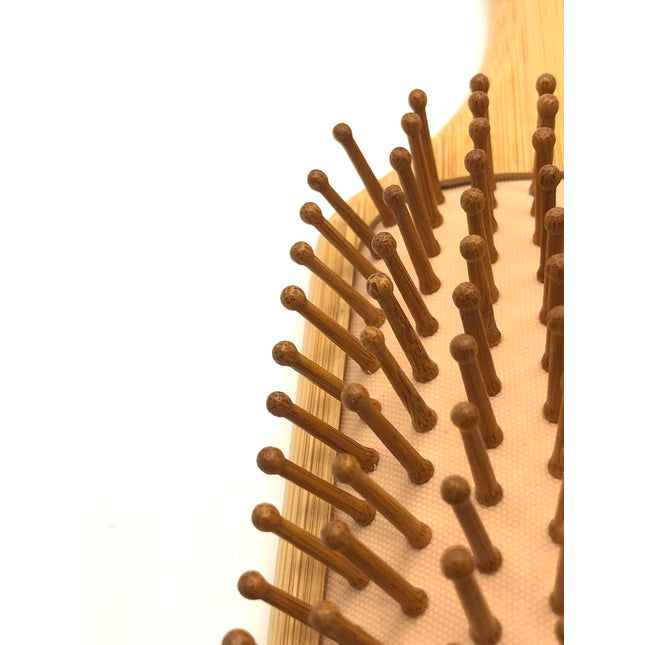 Brosse à cheveux en bois bambou antistatique