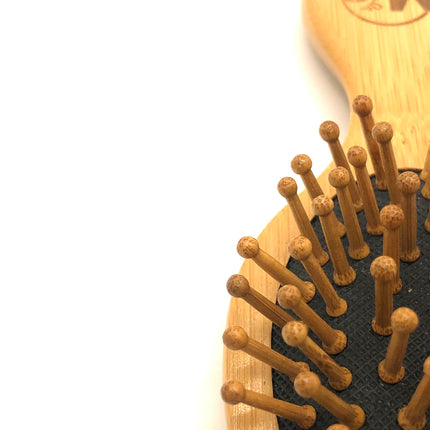 Petite Brosse à Cheveux Ovale en Bois bambou antistatique
