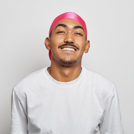 Durag en satin rose
