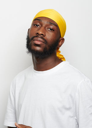 Durag en Velours Jaune