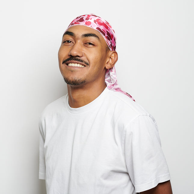 Durag en Satin Rose et Violet