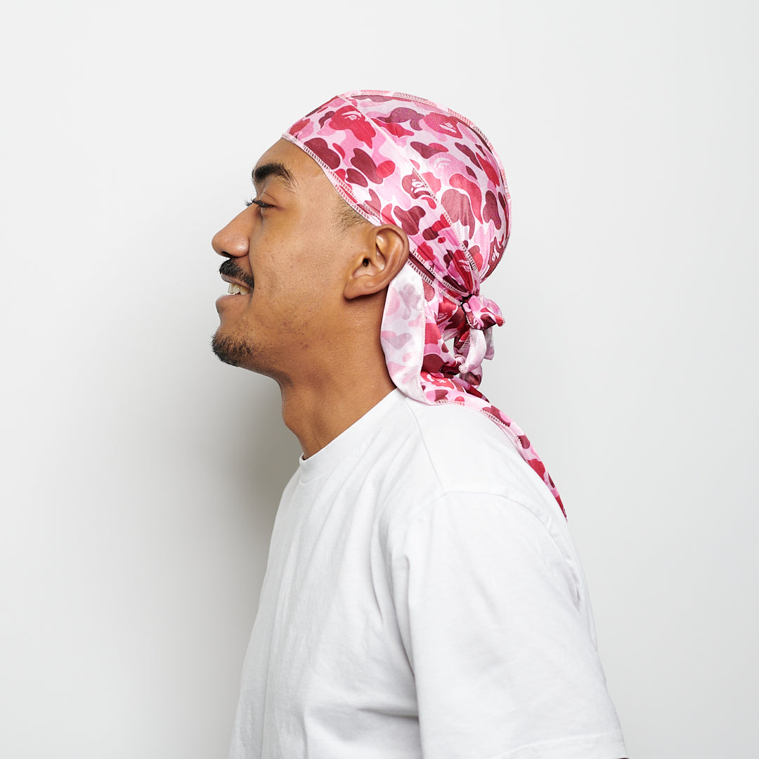 Pink and Purple Camouflage Satin Durag