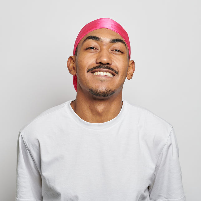 Durag rose en satin 