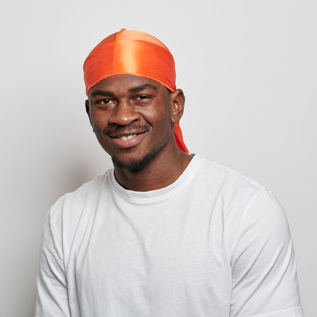 Durag en soie orange 