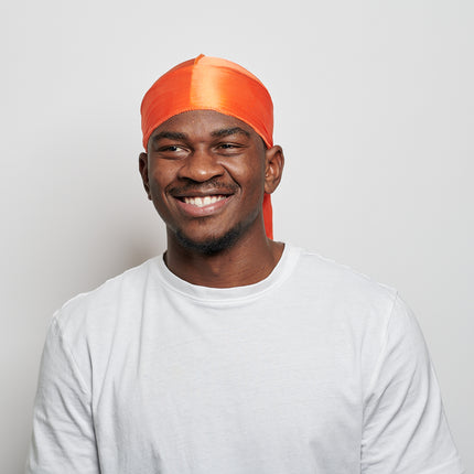 Durag en soie orange 