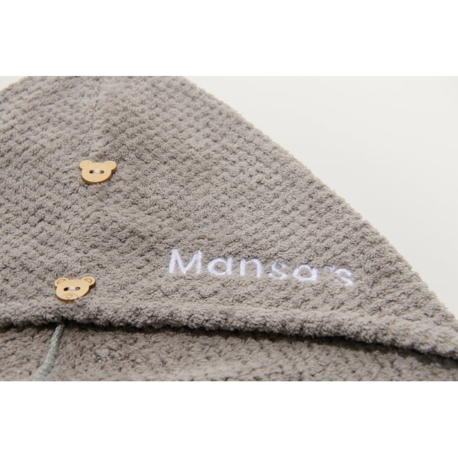 MANSA'S Serviette Turban Microfibre Gris