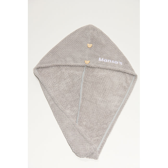 MANSA'S Serviette Turban Microfibre Gris