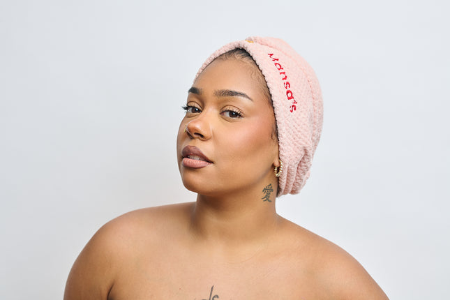 MANSA'S Serviette Turban Microfibre Rose