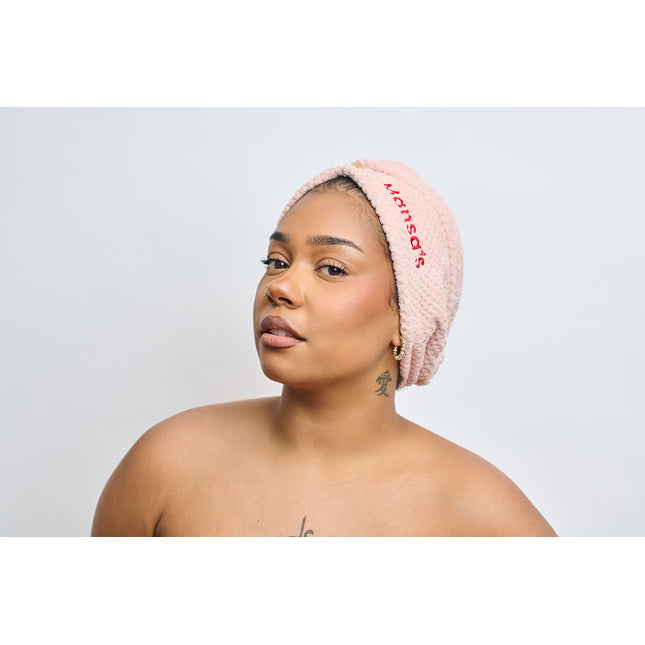 MANSA'S Serviette Turban Microfibre Rose