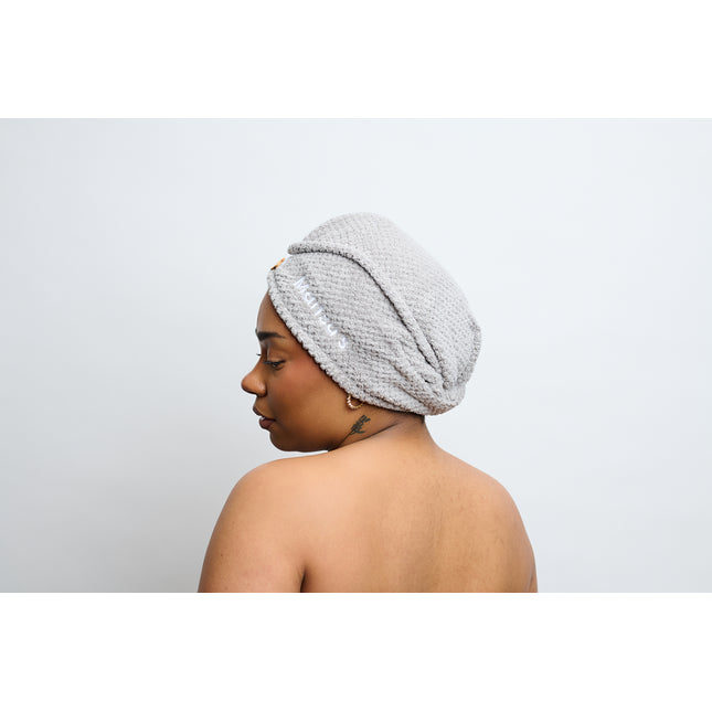 MANSA'S Serviette Turban Microfibre Gris