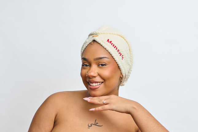 MANSA'S Serviette Turban Microfibre Beige