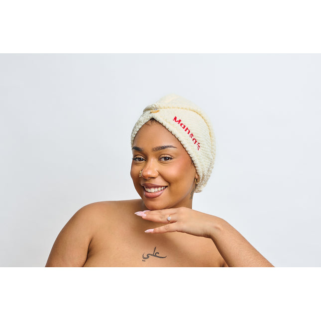 MANSA'S Serviette Turban Microfibre Beige
