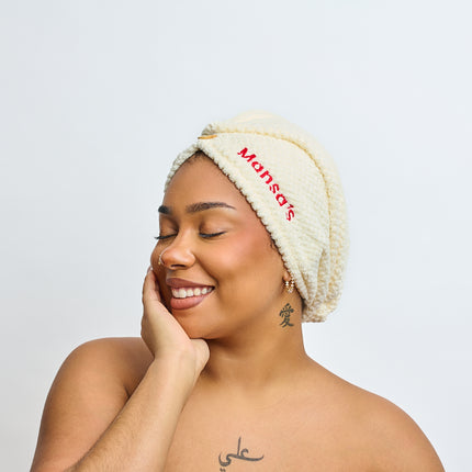 MANSA'S Serviette Turban Microfibre Beige
