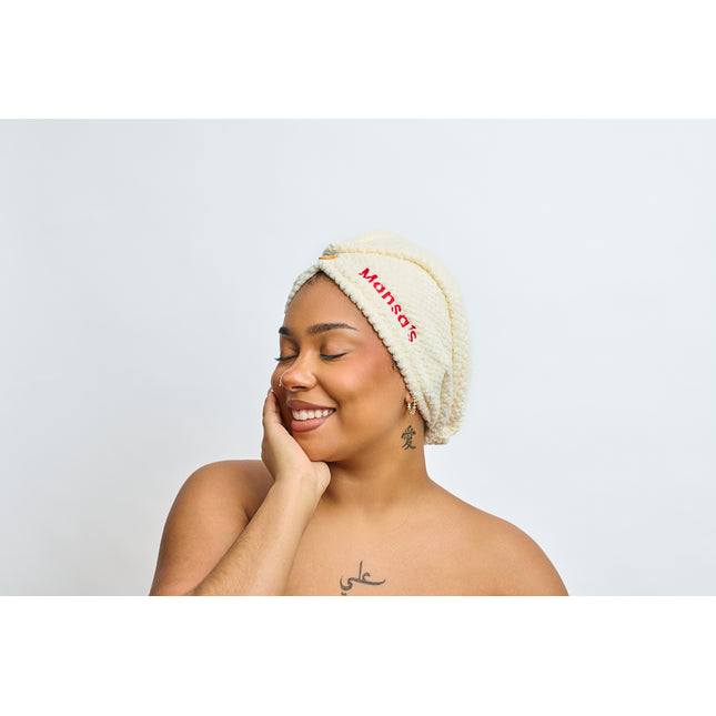 MANSA'S Serviette Turban Microfibre Beige