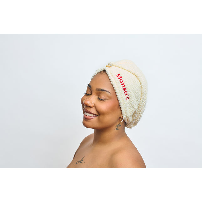 MANSA'S Serviette Turban Microfibre Beige