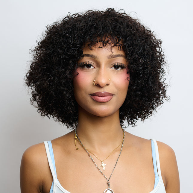 Mansa's KEZIA WIG - 14" Afro Curly Hair Wig 13*4 - Laceless
