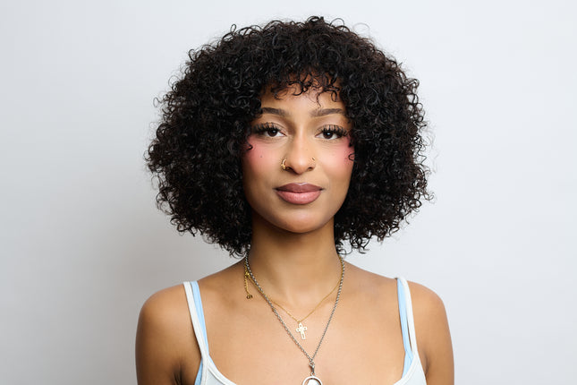 Mansa's KEZIA WIG - 14" Afro Curly Hair Wig 13*4 - Laceless