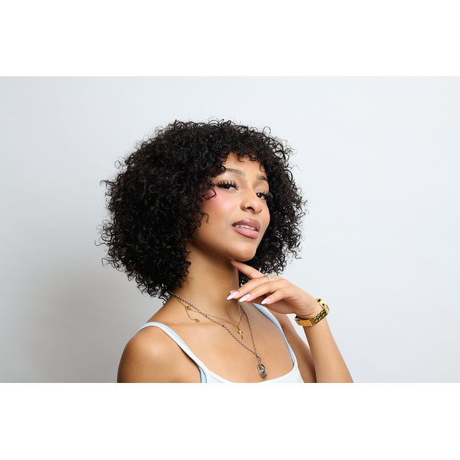 Mansa's KEZIA WIG - 14" Afro Curly Hair Wig 13*4 - Laceless