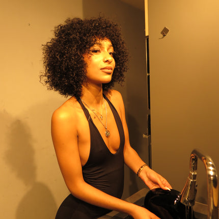 Mansa's KEZIA WIG - 14" Afro Curly Hair Wig 13*4 - Laceless