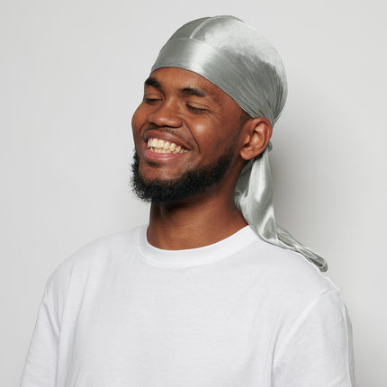 Durag de Satén Gris