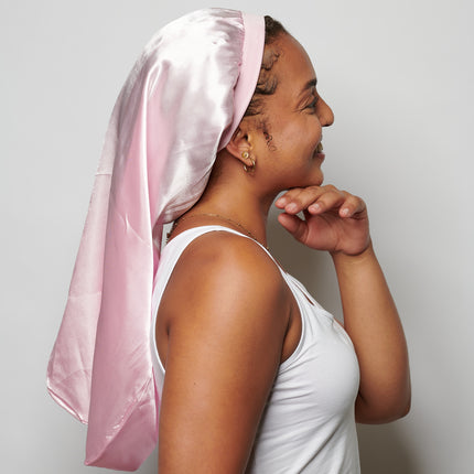 Bonnet Long en Satin Rose