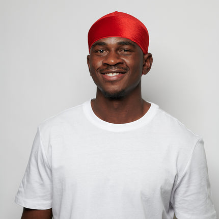 Durag en Velours Rouge