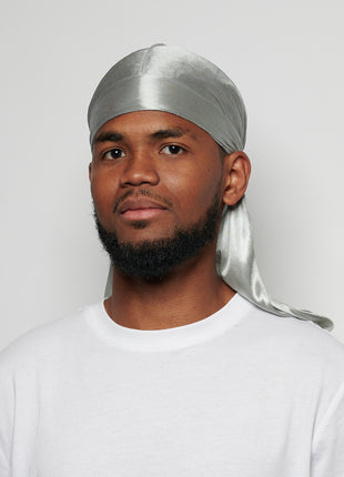 Durag de Satén Gris