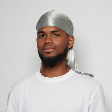 Durag de Satén Gris