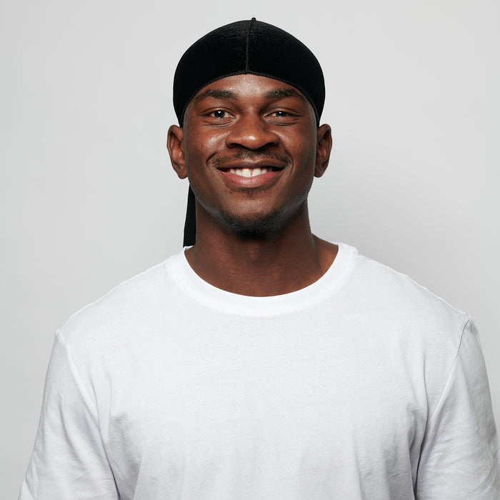 Durag en velours noir 