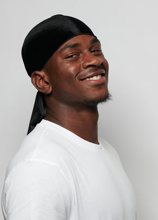Durag en Velours Noir