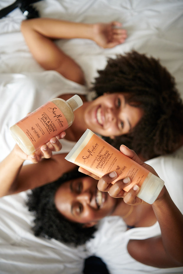 Shea moisture Coconut & Hibiscus Shampoo and Curl Enhacing Smoothie
