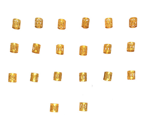 20 joias de ouro para tranças/dreadlocks