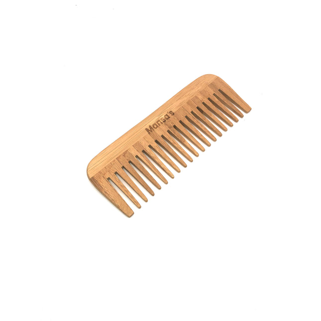 Peigne à Dents Larges en Bois bambou antistatique 