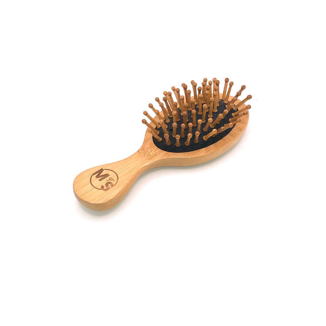 Petite Brosse à Cheveux Ovale en Bois bambou antistatique 
